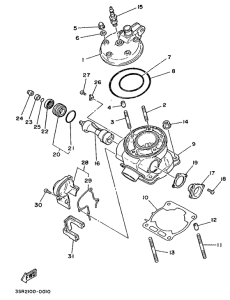 YZ125B Головка цилиндров