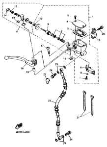 XJ600N Главный тормозной цилиндр