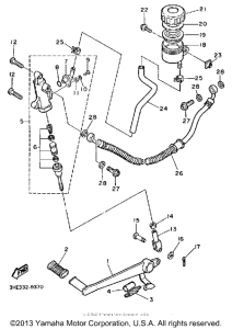 FZR600AC Задний торм цилиндр