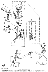 XVZ12DL Задний торм цилиндр