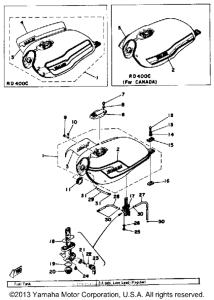 RD400C Топливный бак
