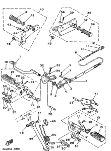 XV250 Stand. footrest