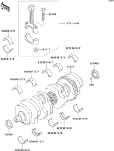ZG1200 Коленвал