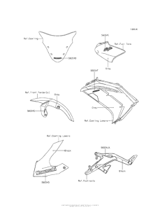 EX650 Decals (Gray)(Fgf)