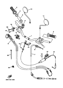 XT225 XT225N Рулевой рычаг и кабель