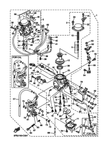 XVS1100 XVS1100T Carburetor assy