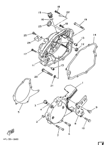TZR125 Крышка картера двигателя