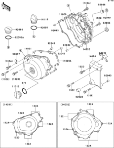 EL250 Крышки двигателя