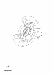 YP250R Переднее колесо