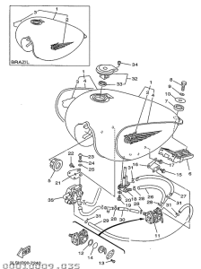 XV250S Топливный бак