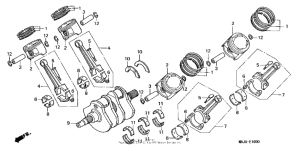 ST1100 Коленчатый вал и поршни
