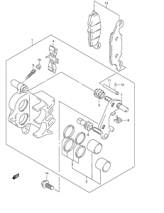 VZ800 Передний суппорт