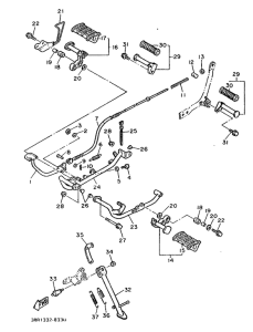 XV535SE Stand. footrest