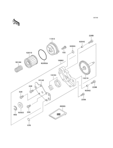 KLX250 Масляный насос