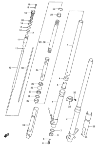 RM250 Передняя вилка