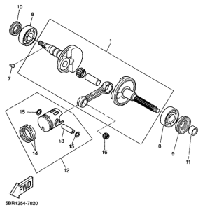YQ50 Коленчатый вал и Поршень