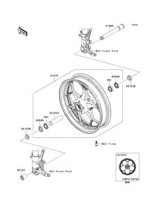 ZX1400 Переднее колесо