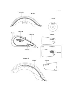 VN1500 Decals(black)(vn1500-e5)