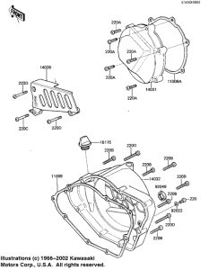 KX125 Крышки двигателя