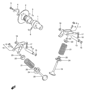 GN250 Распределительный вал-клапаны
