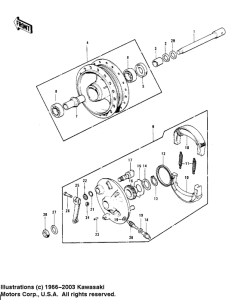 KV100 Front hub / brake
