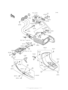 KLE650 Глушитель