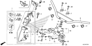 CRF250L (ABS) Handlebar + Top Bridge