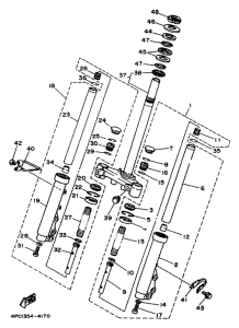 YA50R Передняя вилка