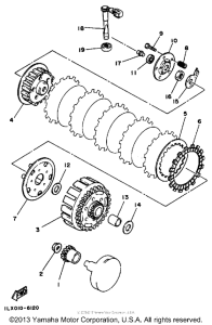 YZ125S Сцепление