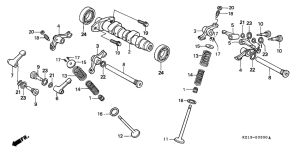 XR250R Распред вал / клапана