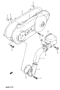 AH75 Crankcase left cover