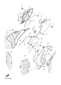 WR450F Боковые обтекатели