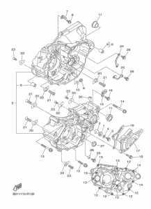 WR450F Картер двигателя