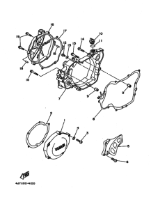 YZ125 YZ125F Картер двигателя