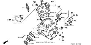 CR125R Cylinder head ('02-'03)