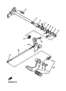 XV250 Вал переключения
