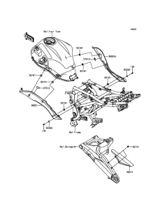 KLE650 Боковые обтекатели