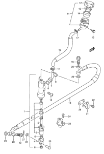 RMX250 Задний тормозной цилиндр