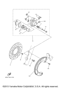 TTR225R Передний суппорт