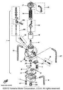 WR250Z Карбюратор