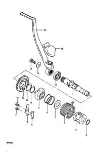 RM125 Ножной стартер
