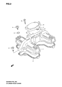 GS500 Крышка головки цилиндров