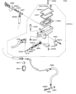 ZX1100 Главный цилиндр сцепления