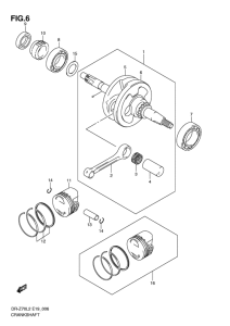 DR-Z70 Вал коленчатый