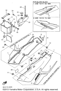 FZR600RF Боковые обтекатели