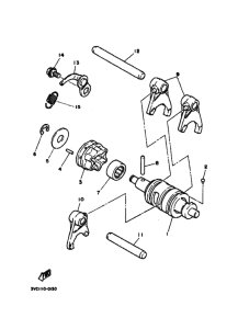 RT180 Shift cam & fork