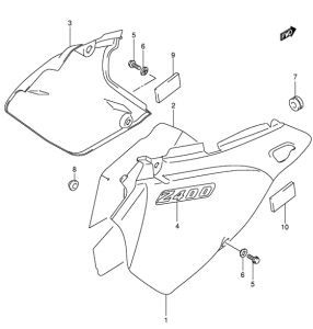 DR-Z400 Обтекатель задний