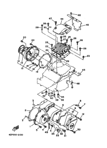 TDM850 Crankcase cover ass`y  (v