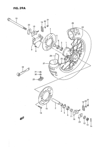 RM80 Rear wheel complete assy