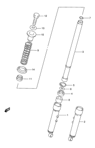 AX115 Демпфер передней вилки